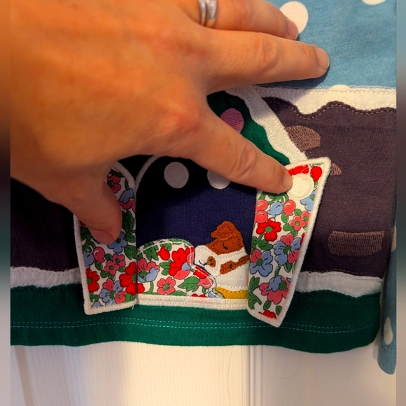 Mini Boden Lift The Flap Festive Applique Shirt - Picture 3 of 5